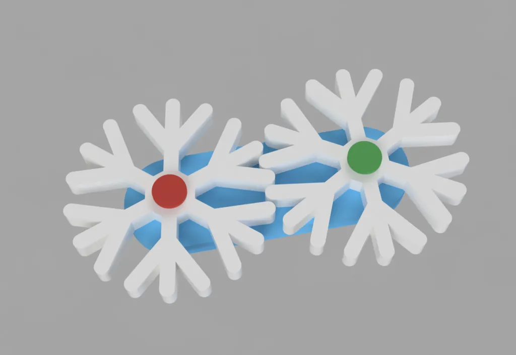 Fidget spinner engrenages flocon de neige