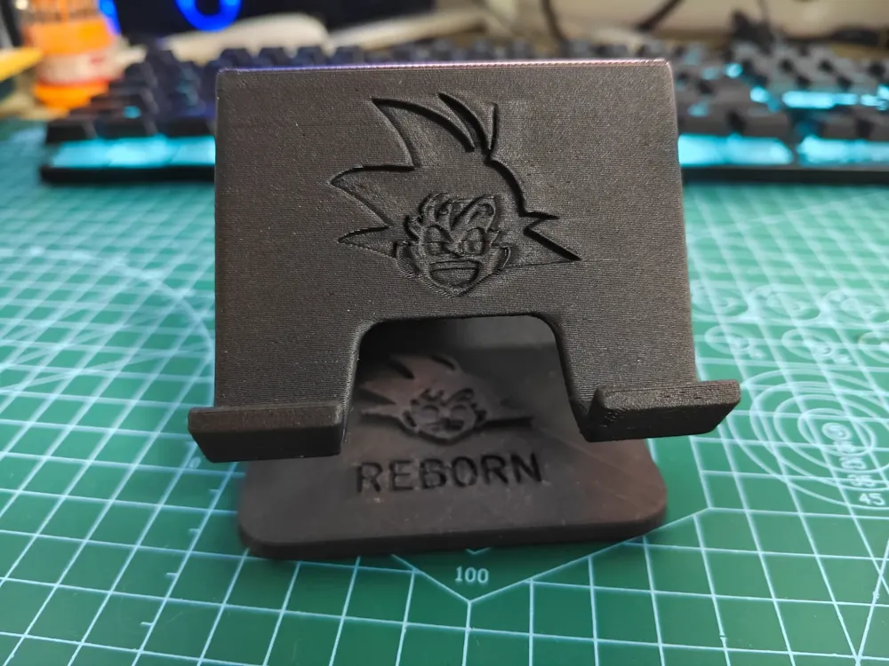Phone/tablet stand (Dragon Ball Goku hand-drawn logo) - Free 3D Print ...