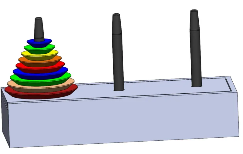 Hanoi tower with box