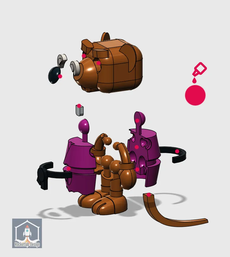 TMNT Master Splinter Cute Minifigure by Rocketlab Design MakerWorld ...