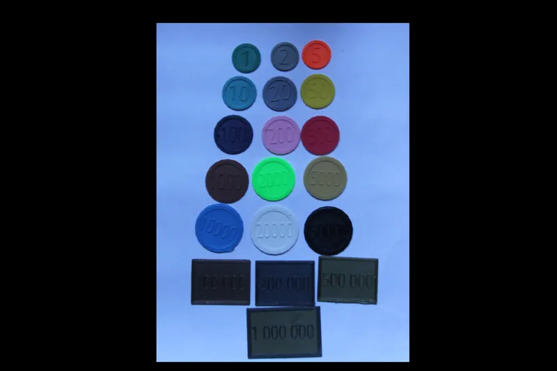 Set of coins for tabletop games