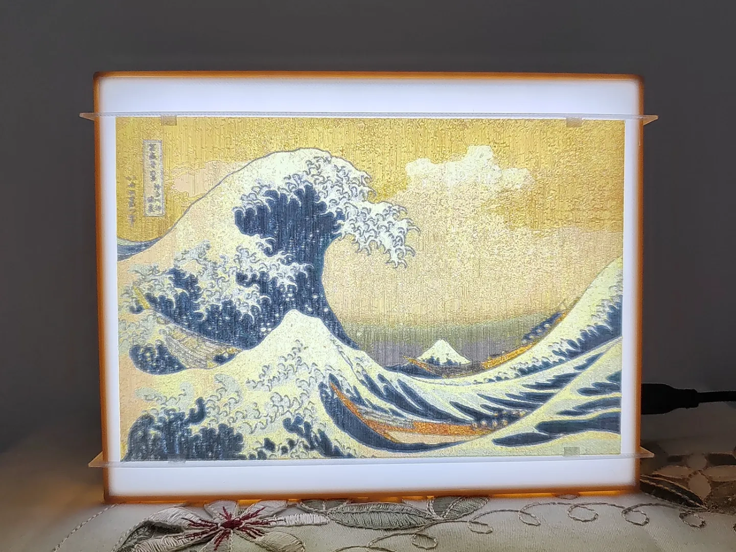 3d打印彩色照片：世界名画系列——神奈川冲浪里