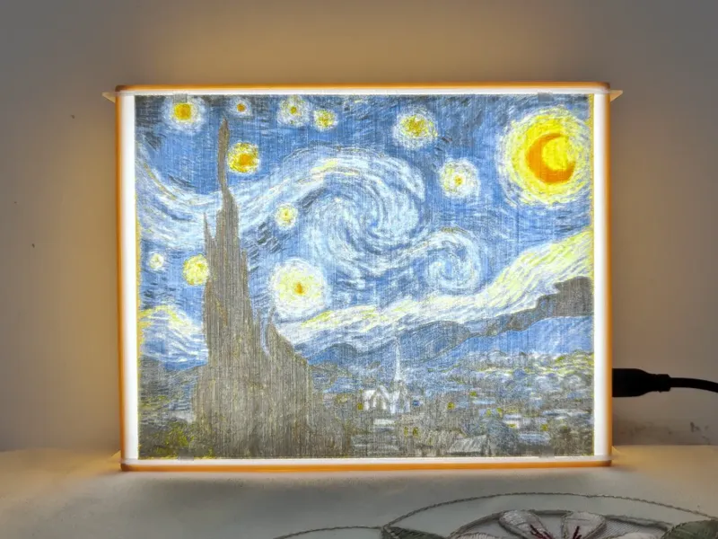 3d打印彩色照片：世界名画系列——星月夜