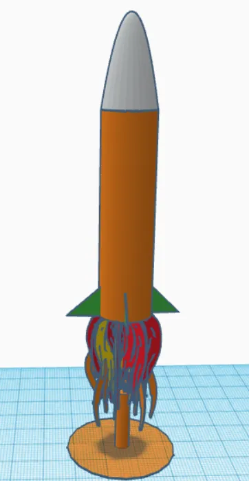 rocket with stand