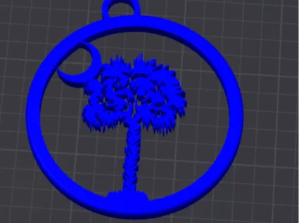 palmetto tree keychain