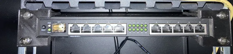 Mounting bracket for RB4011 router in 10" rack