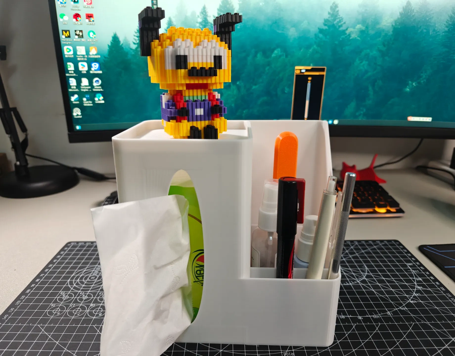 Desktop Box Design Multifunctional Desktop Organizer Box by 知竹3D MakerWorld: Download Free ...