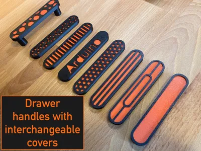 Drawer handles with interchangeable covers (97mm)