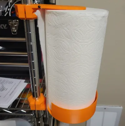 Paper towel holder for a wire rack