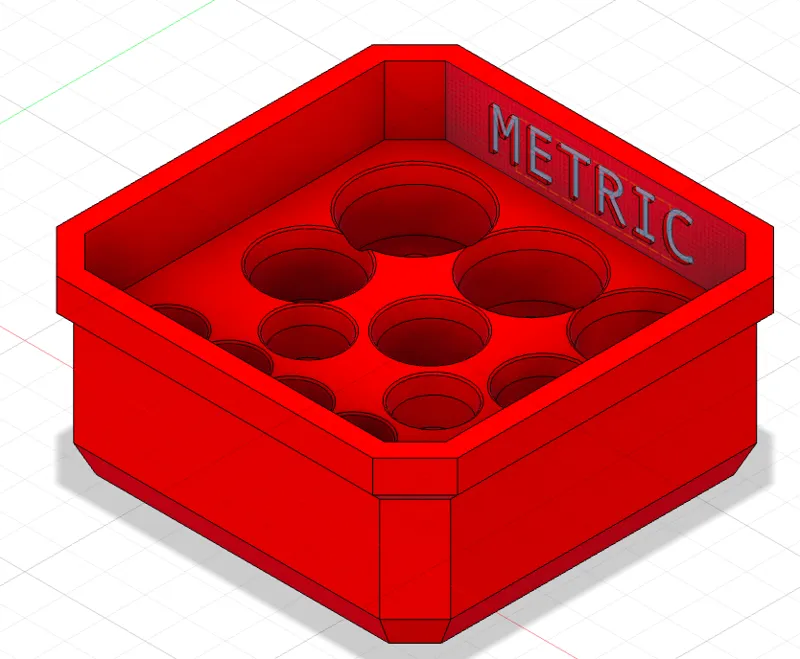 Packout Metric bin for sockets