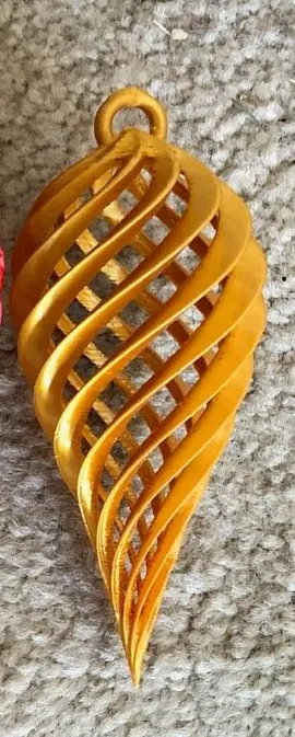 teardrop spiral ornament