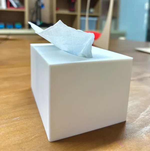 Boîte à mouchoirs minimaliste à socle magnétique
