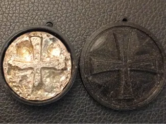 Knights Templar coin pendant