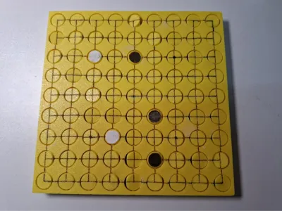 A go board free of stones