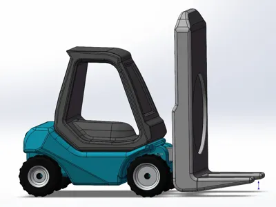 Forklift Phone Stand with Wireless Charging Location