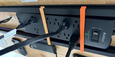 surge protector holder for uplift desk