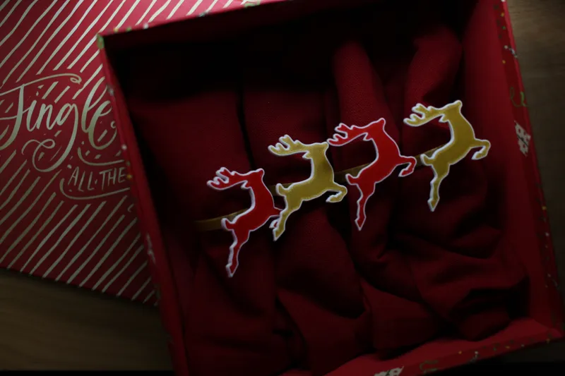 Deer napkin rings multicolor