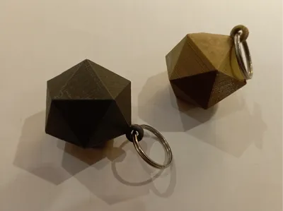 Icosahedron keychain