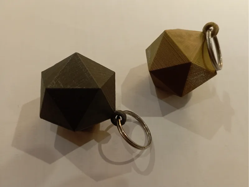Icosahedron keychain
