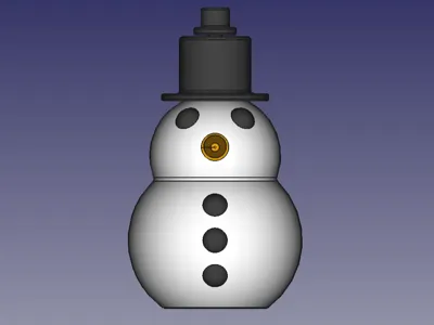 Snowman with a double top hat.