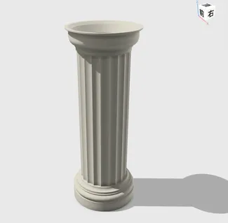 经典罗马柱造型花瓶(希腊多立克风格)