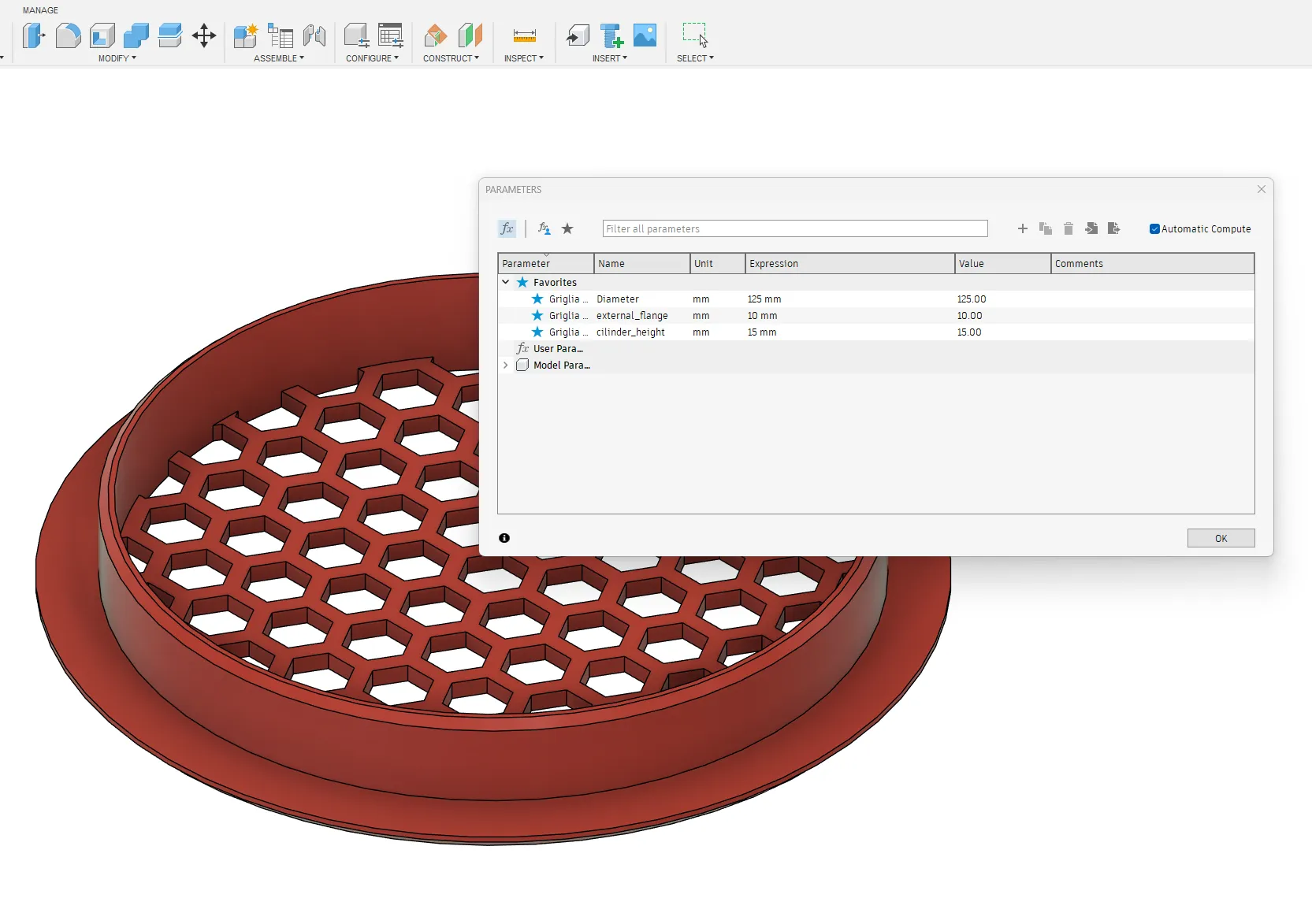 Parametric Ventilation Grid (Fusion 360) by H-andSome_StuffMakerWorld ...