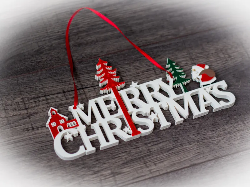 Merry Christmas hanging decor