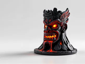 Tiki Volcano Sculpture - 3D Model (Unprinted)