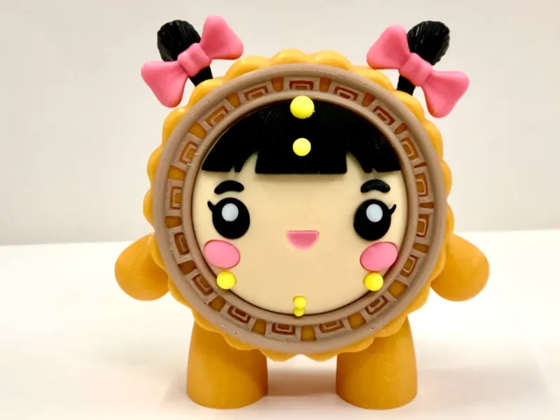 Q萌卡通月饼妹 月饼家族 可爱月饼礼盒 圆形盒子 无需AMS可打印多色 手办 月饼公仔 中秋节日礼品