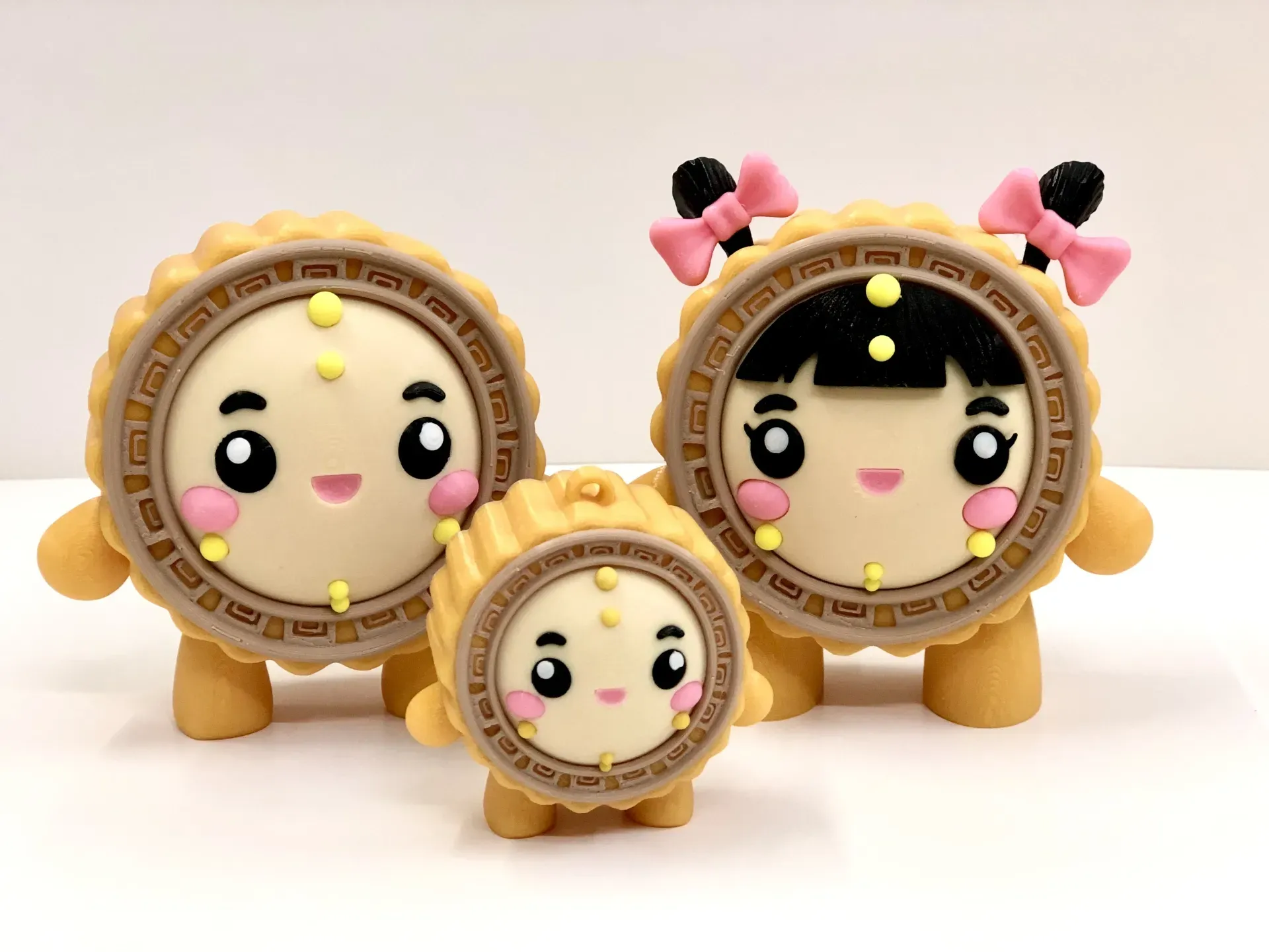 Adorable Cartoon Mooncake Girl Mooncake Family Cute Mooncake Gift Box ...