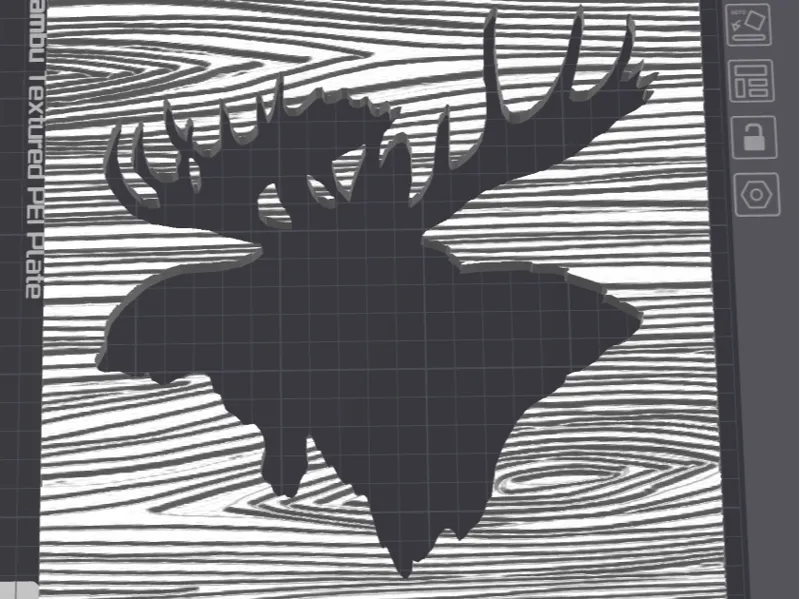 Wood Grain Photo Frame - Moose