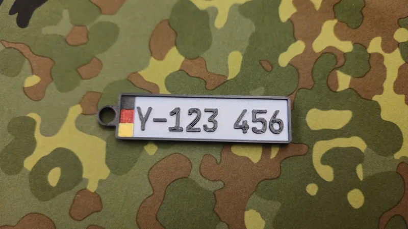 German Military / Bundeswehr Numberplate Keyring