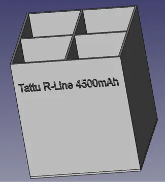 Battery Holder for Tattu Rline 4500 mAh Lipos