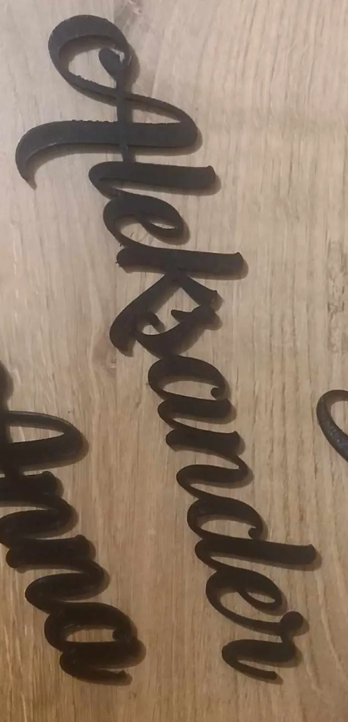 names written in calligraphy