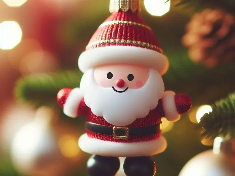 Christmas Tree Santa Ornament (to hang)