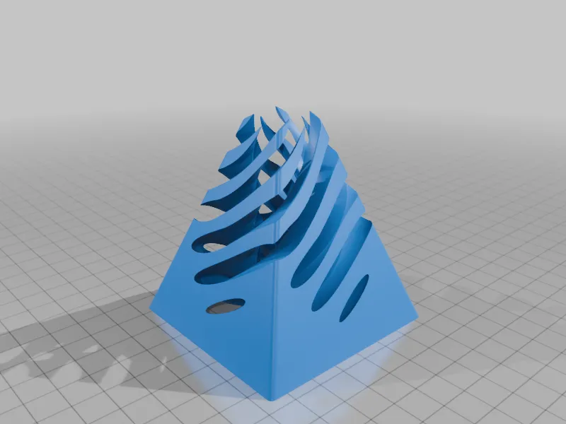 Pyramide rotative traversante