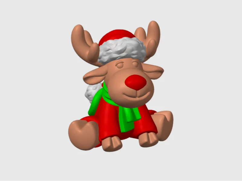 Cupid - Detailed 3D Model of Santa’s Reindeer