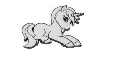 Unicorn magnetic button - customizeable