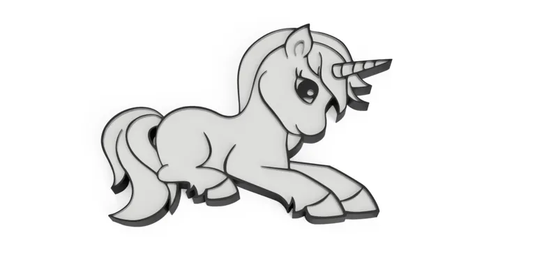 Unicorn magnetic button - customizeable