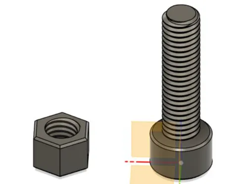 simple M8 screw and nut