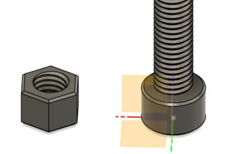 simple M10 screw and nut