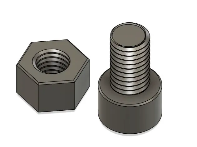 simple M12 screw and nut