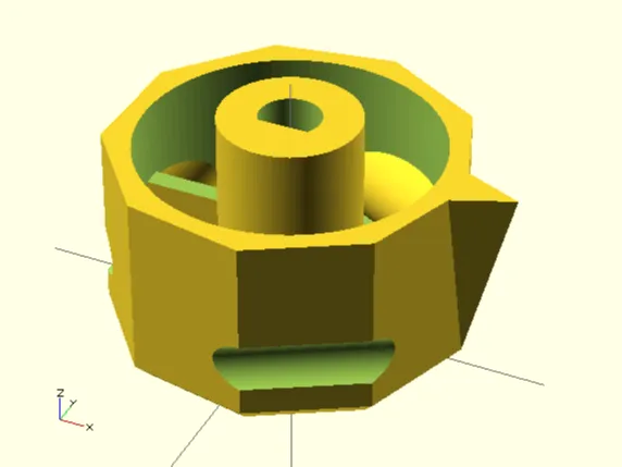 Parametric D shaft knob for hob, guitar amp etc