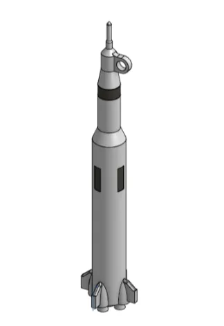 Awesome! Saturn 5 Rocket Keychain/Pendant!