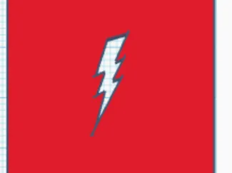 Lightning bolt stencil