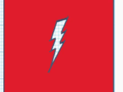 Lightning bolt stencil