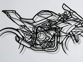 Kawasaki H2R wall art 2D