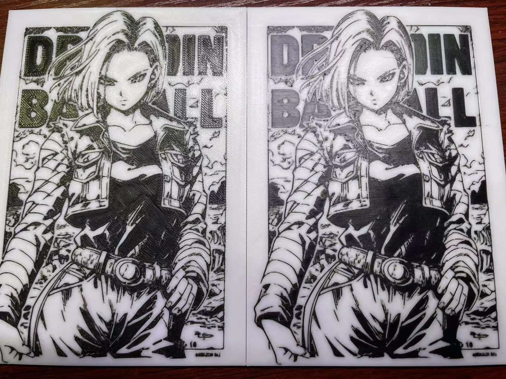 Black and White Print ~ Android 18 by AllanM - MakerWorld