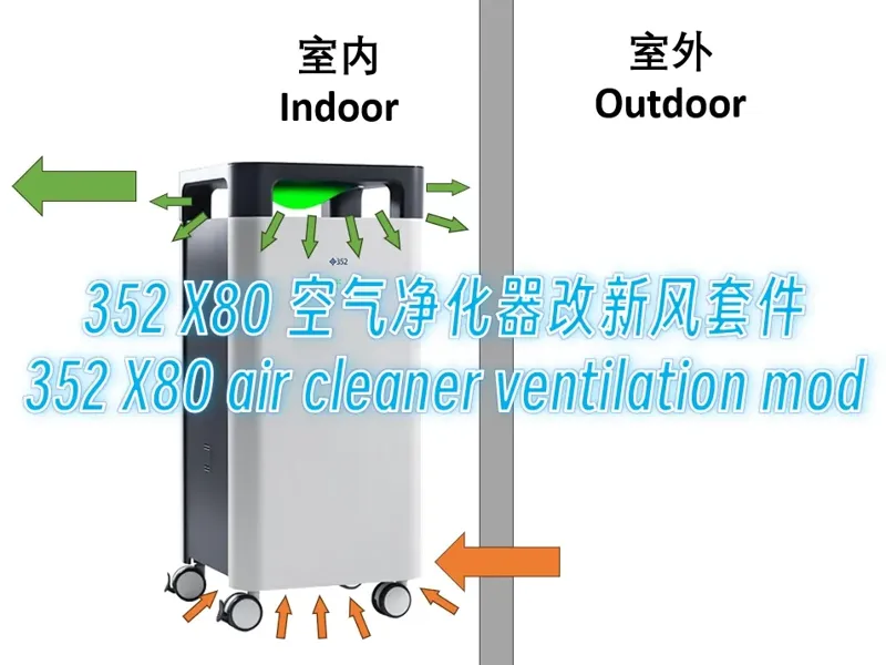 352空气净化器改装新风机套件