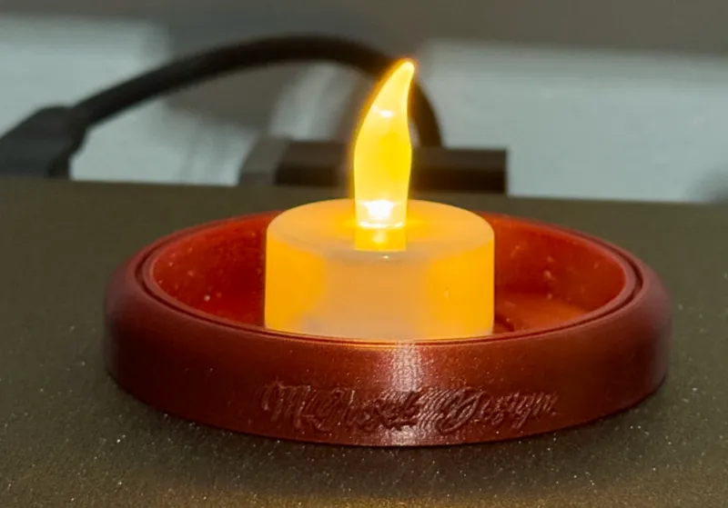 Teelicht Lampe mit wechselbaren Schirmen
